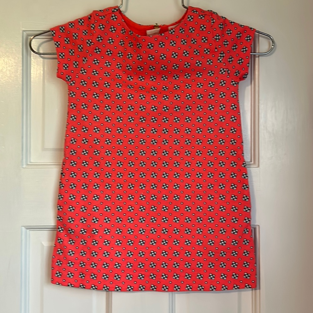 Crewcuts Toddler Dress Peach with Blue Flower Detail Size 2  NWT
